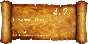 Luncanu Inez névjegykártya